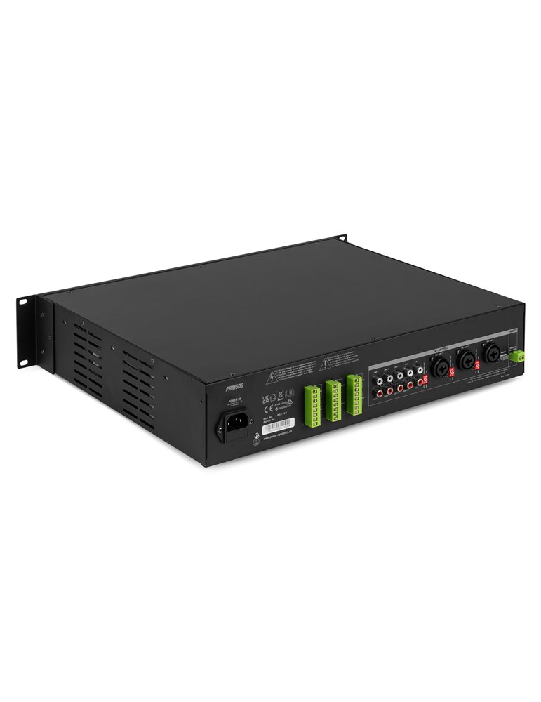PRM606 Amplificador matrix de 6 Zonas 6 x 60W línea de 100v