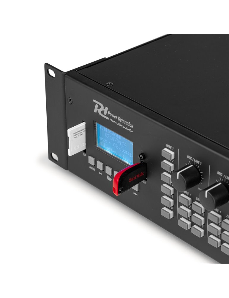 PRM606 Amplificador matrix de 6 Zonas 6 x 60W línea de 100v
