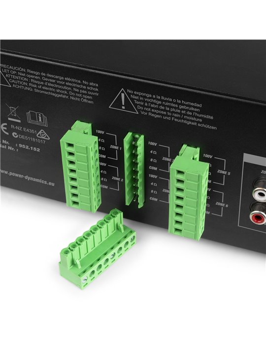 PRM606 Amplificador matrix de 6 Zonas 6 x 60W línea de 100v
