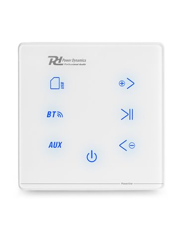 Powerline A100W Amplificador empotrable BT Blanco