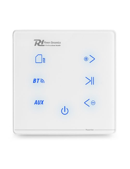 Powerline A100W Amplificador empotrable BT Blanco