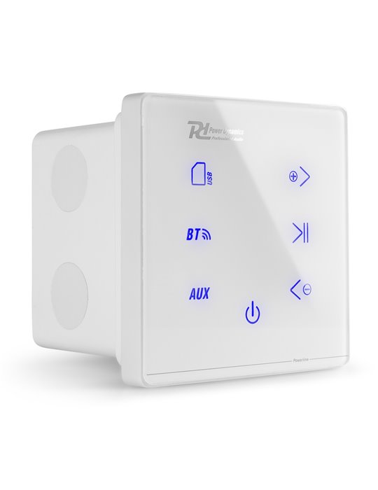 Powerline A100W Amplificador empotrable BT Blanco