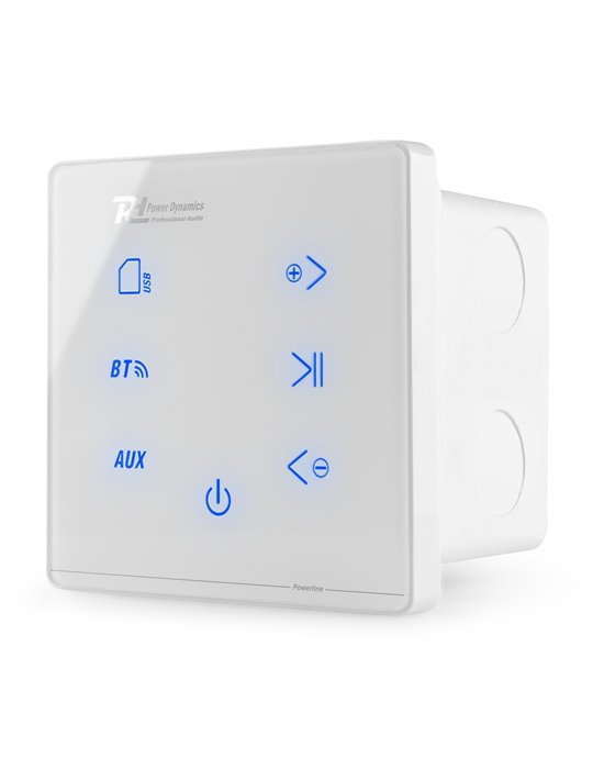 Powerline A100W Amplificador empotrable BT Blanco