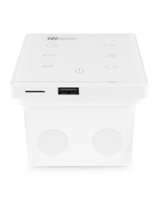 Powerline A100W Amplificador empotrable BT Blanco
