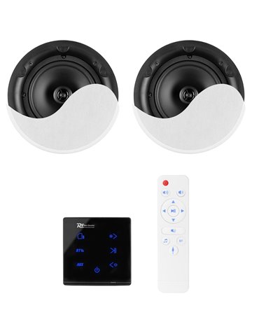 Powerline A50BSet Conjunto amplificador para empotrar en pared con 2 altavoces de techo