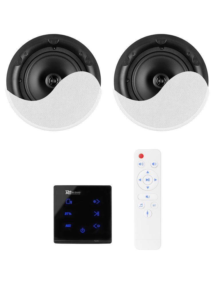 Powerline A50BSet Conjunto amplificador para empotrar en pared con 2 altavoces de techo