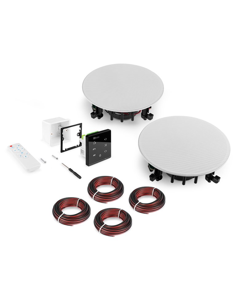 Powerline A50BSet Conjunto amplificador para empotrar en pared con 2 altavoces de techo