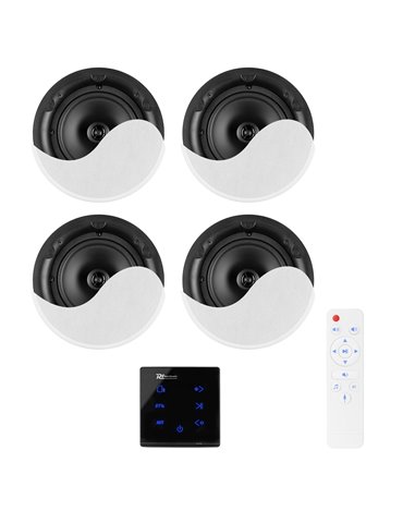 Powerline A100BSet Conjunto amplificador para empotrar en pared con 4 altavoces de techo