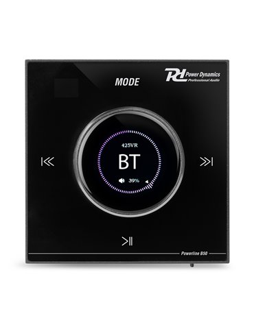 Powerline B50B Amplificador empotrable BT/LCD Negro