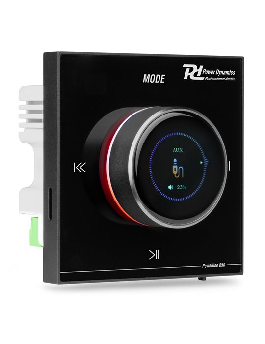 Powerline B50B Amplificador empotrable BT/LCD Negro