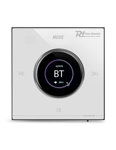 Powerline B50W Amplificador empotrable BT/LCD Blanco
