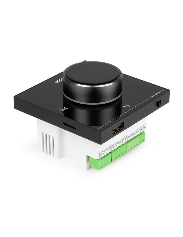 Powerline B100B Amplificador empotrable BT/LCD Negro