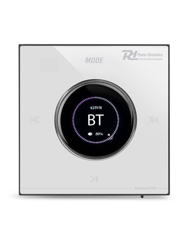 Powerline B100W Amplificador empotrable BT/LCD Blanco