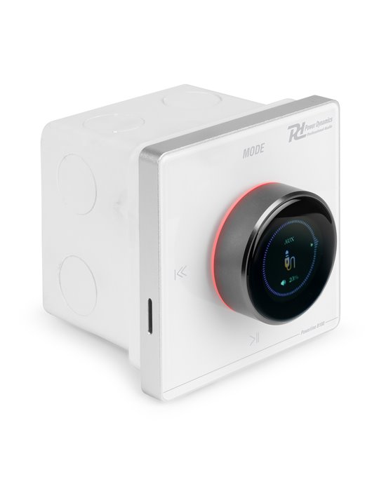 Powerline B100W Amplificador empotrable BT/LCD Blanco