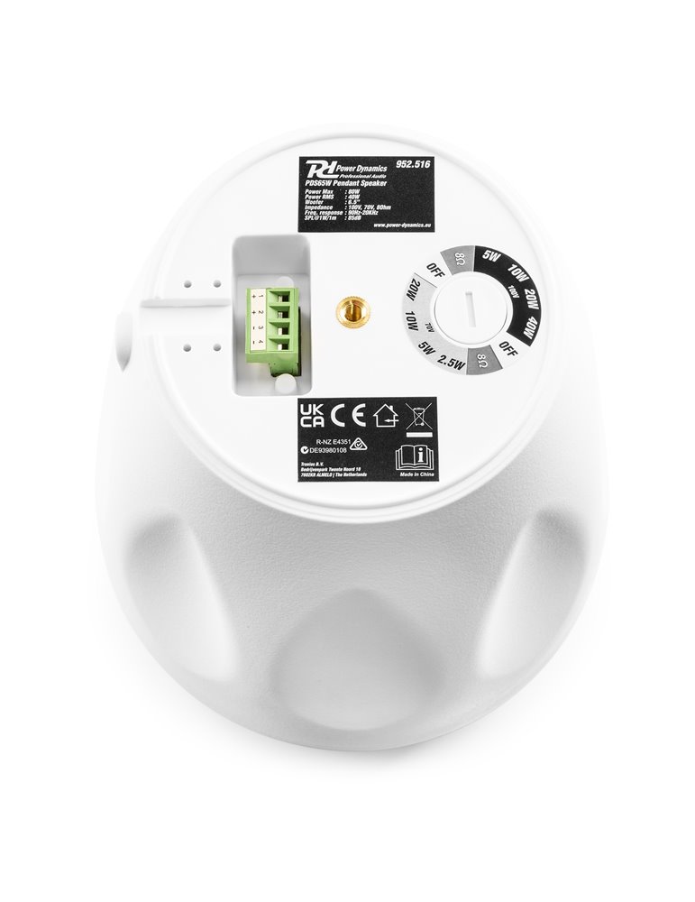 PDS65W Altavoz colgante 100V 6,5” Blanco