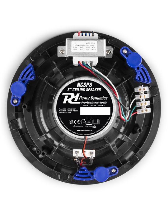 NCSP8 Altavoz de techo de bajo perfil 100V 8" Blanco