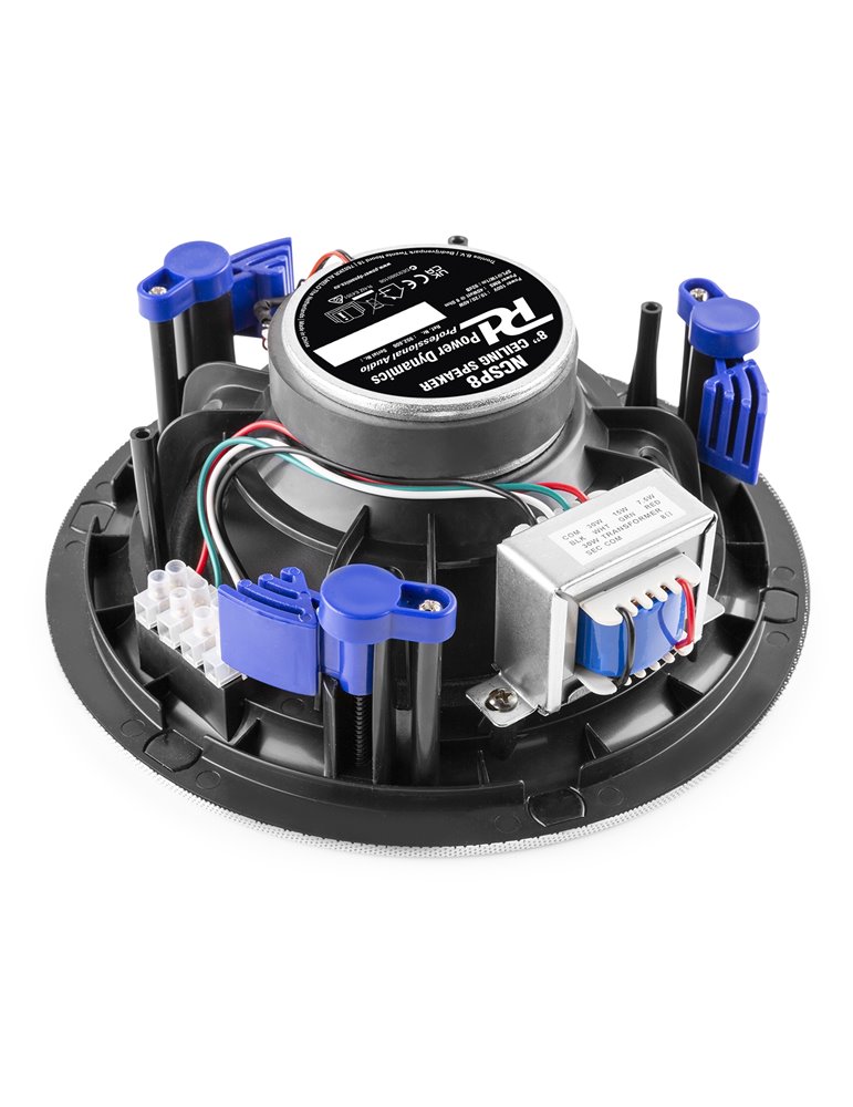 NCSP8 Altavoz de techo de bajo perfil 100V 8" Blanco