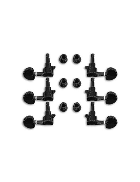 Clavijero Acustica/Eléctrica Luthier J03BK Negro 3+3