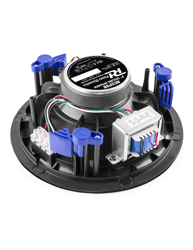 NCSP8B Altavoz de techo de bajo perfil 100V 8" Negro