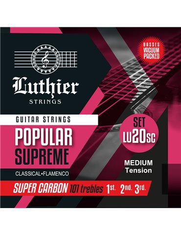 Juego Cuerdas Luthier 20 Super Carbon Clásica LU-20SC
