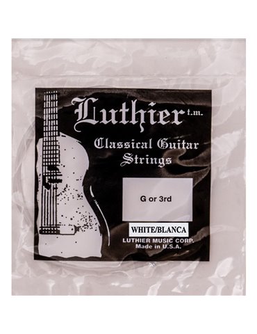 Cuerda 3ª Luthier Blanca Clásica LU-W3-30