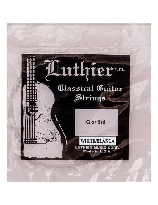 Cuerda 3ª Luthier Blanca Clásica LU-W3-30
