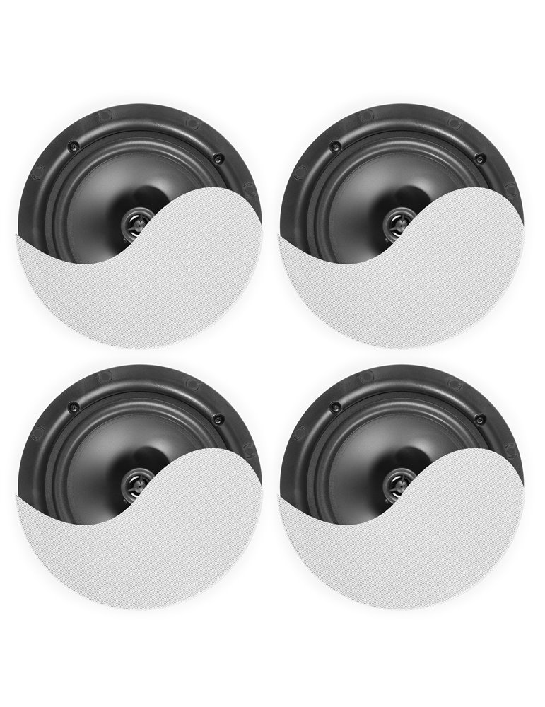 NCBT604 Conjunto altavoces de techo de bajo perfil amplificados BT 6.5" Blanco