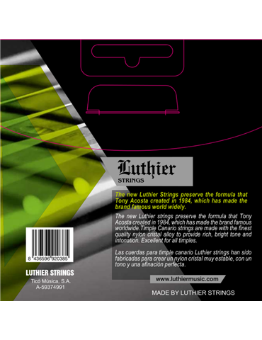 Juego Cuerdas Timple canario Luthier TM10 2