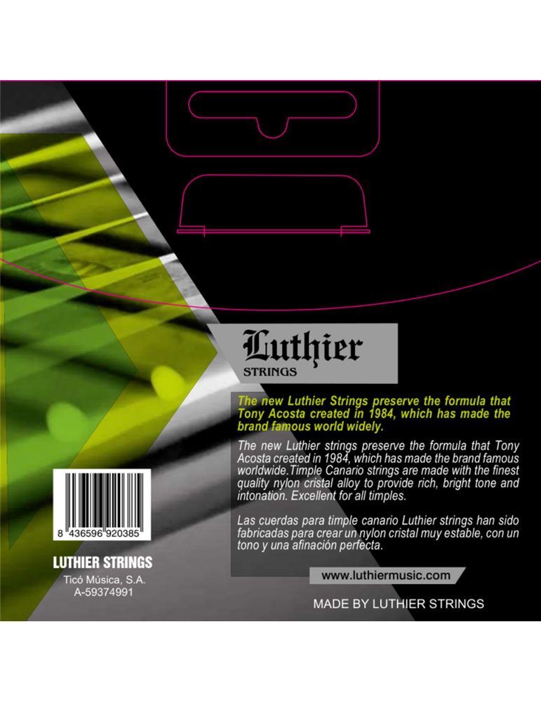 Juego Cuerdas Timple canario Luthier TM10