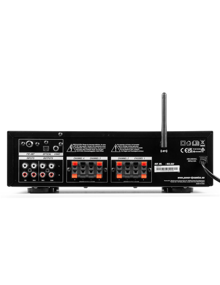 PV240BT Amplificador de audio de 4 zonas 400W
