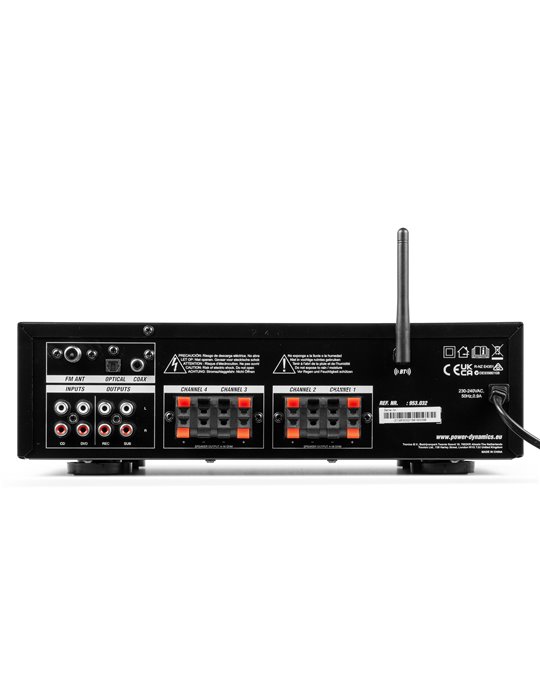PV240BT Amplificador de audio de 4 zonas 400W