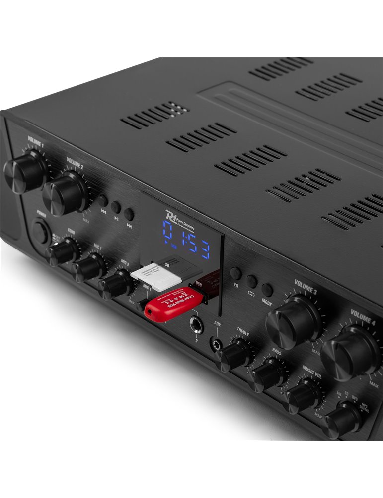 PV240BT Amplificador de audio de 4 zonas 400W
