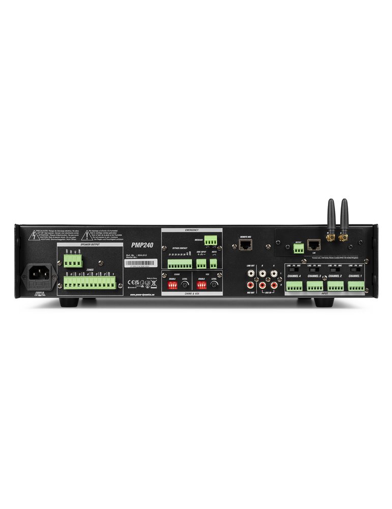 PMP240 Amplificador mezclador para instalación 240W 6 zonas