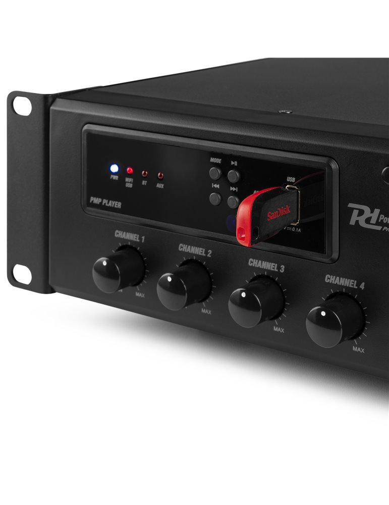 PMP360 Amplificador mezclador para instalación 360W 6 zonas