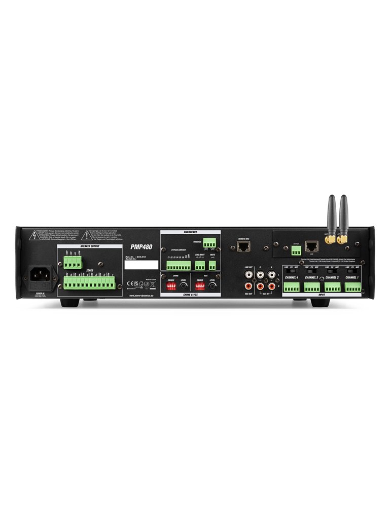 PMP480 Amplificador mezclador para instalación 480W 6 zonas