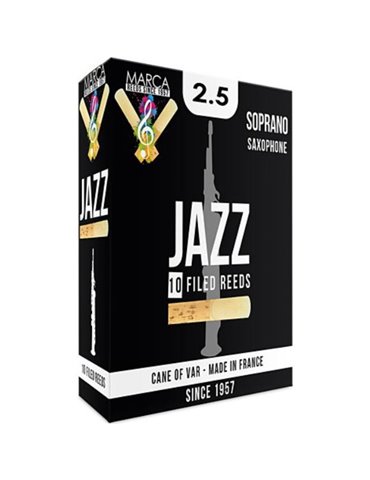 Caja 10 Cañas Saxo Soprano Marca Jazz Filed 2½