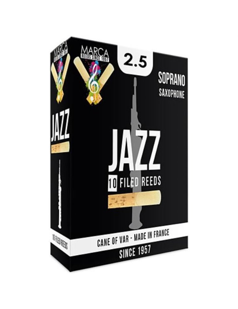 Caja 10 Cañas Saxo Soprano Marca Jazz Filed 2½