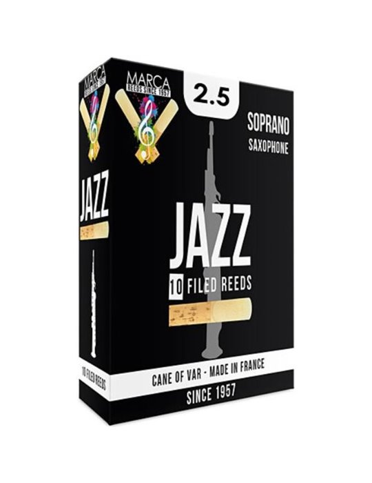 Caja 10 Cañas Saxo Soprano Marca Jazz Filed 2½