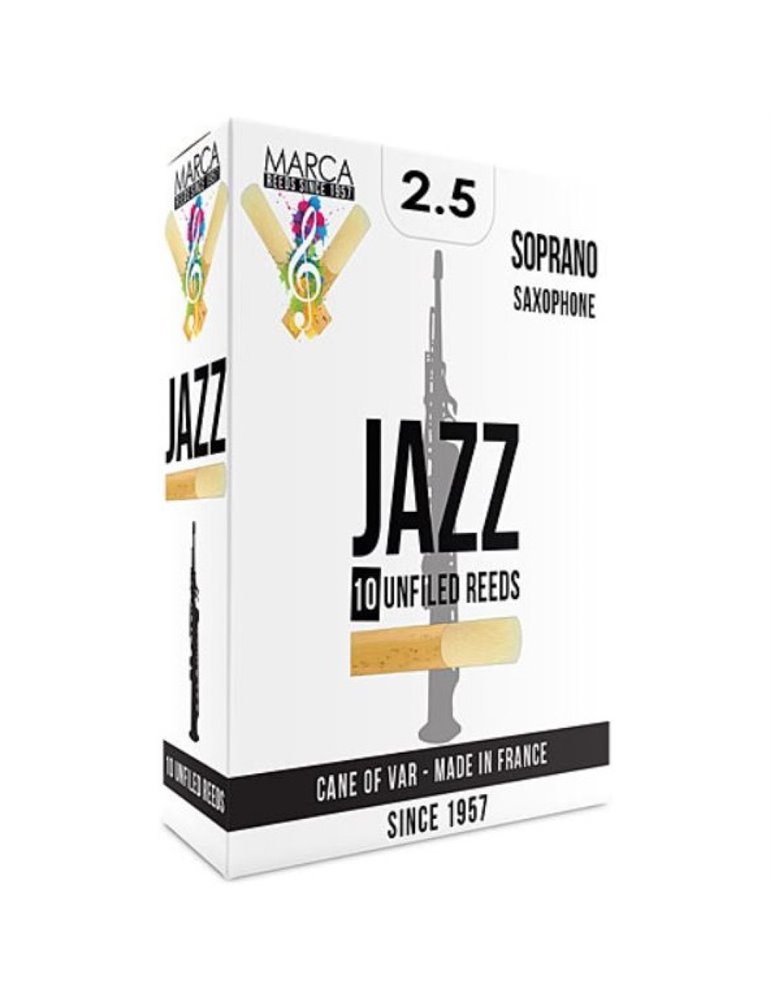 Caja 10 Cañas Saxo Soprano Marca Jazz Unfiled 2½