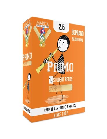 Caja 10 Cañas Saxo Soprano Marca Primo 2½