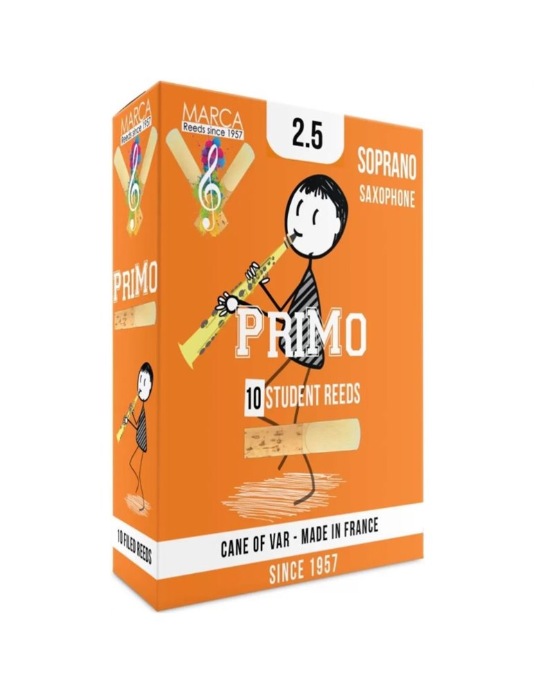 Caja 10 Cañas Saxo Soprano Marca Primo 2½