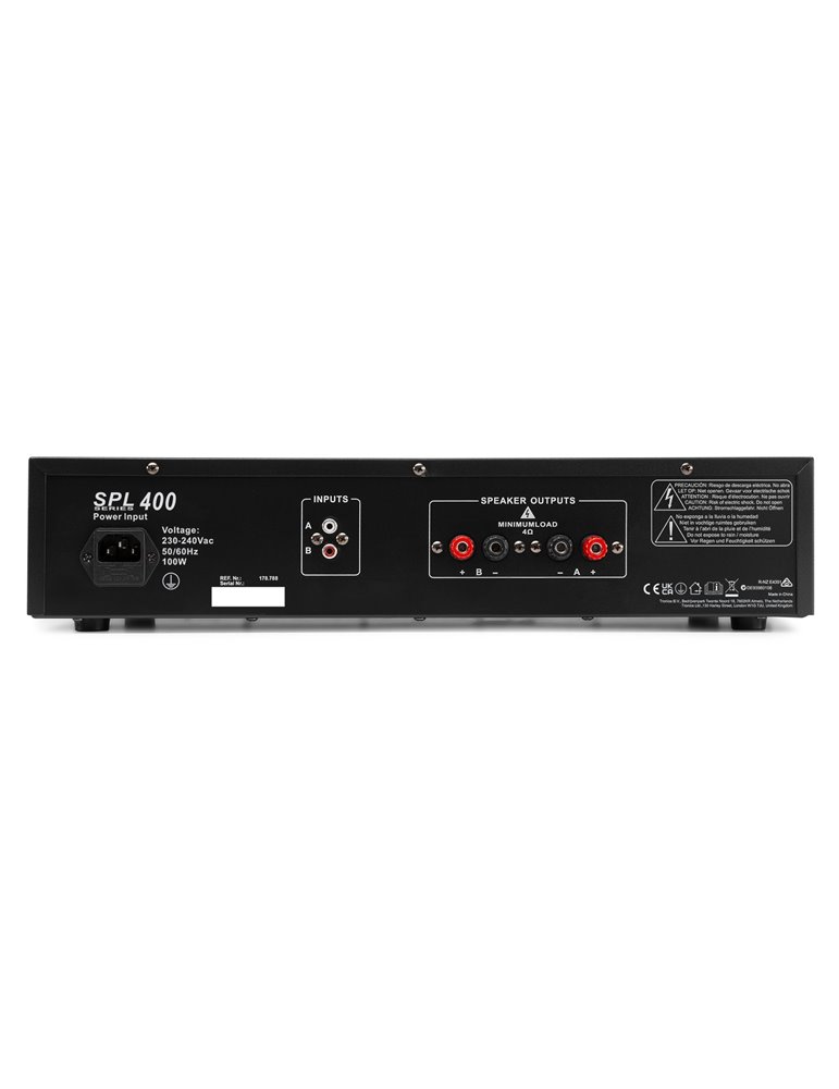 SPL400 amplificador 2x 200W Negro