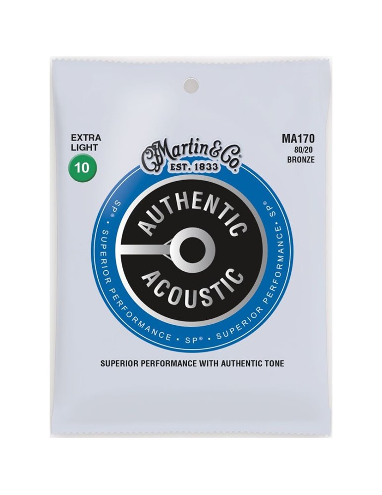 Juego Cuerdas Guitarra Acústica Martin MA-170 Bronce 80/20 010-47