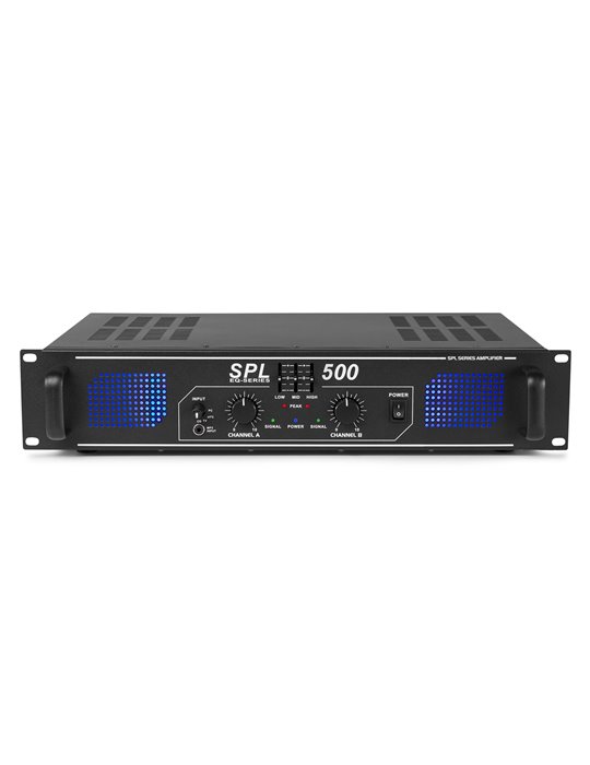 SkyTec, amplificador 2x 250W con ecualizador - SPL500EQ