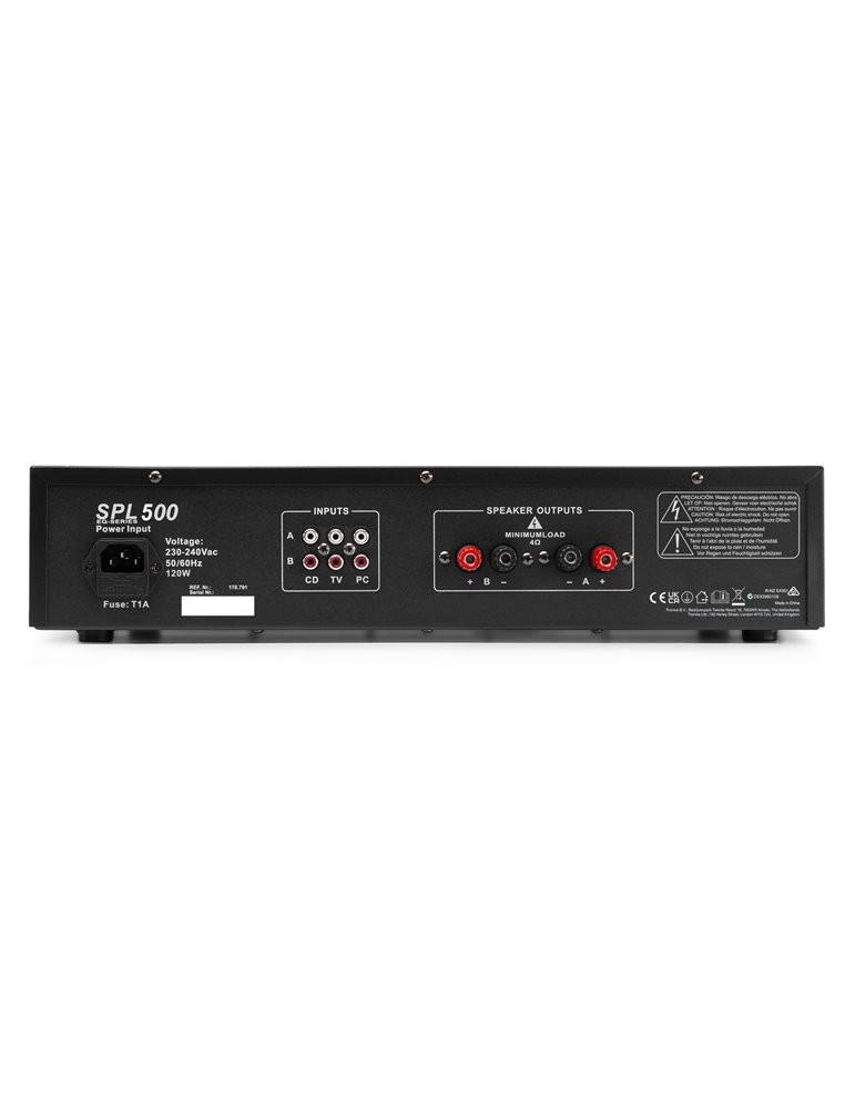 SkyTec, amplificador 2x 250W con ecualizador - SPL500EQ