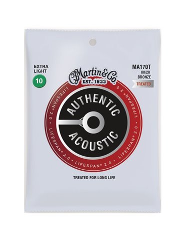 Juego Cuerdas Guitarra Acústica Martin MA-170T Lifespan 80/20 010-047