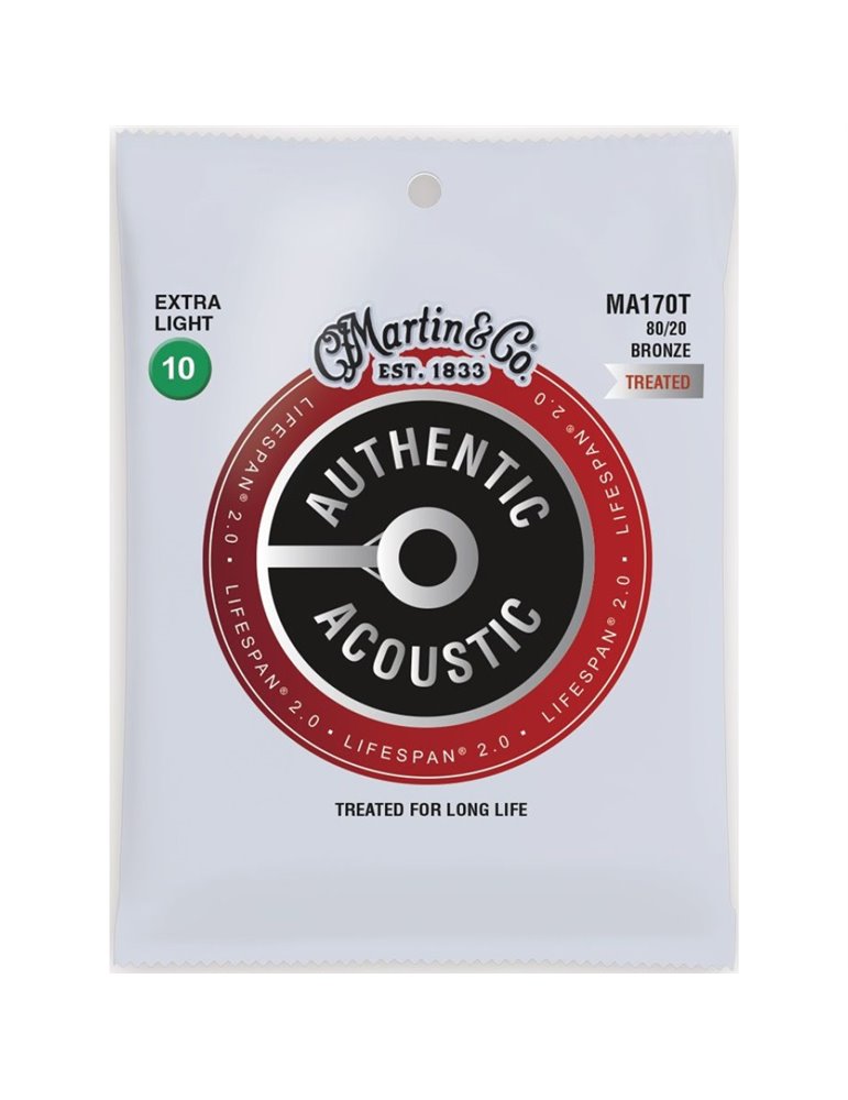 Juego Cuerdas Guitarra Acústica Martin MA-170T Lifespan 80/20 010-047