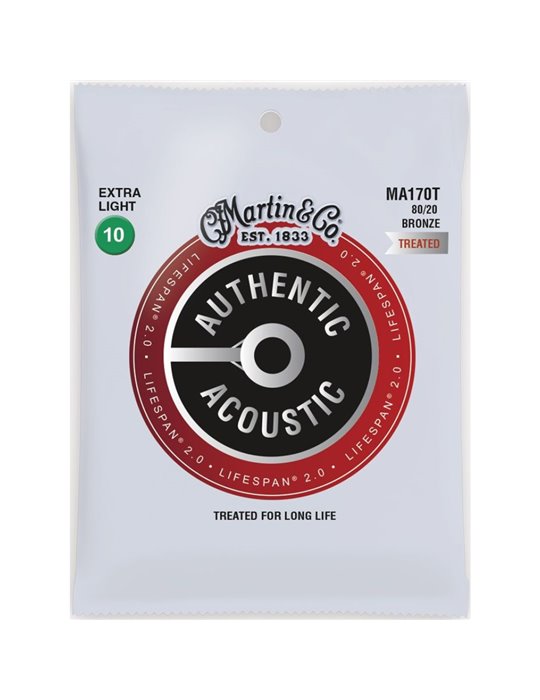 Juego Cuerdas Guitarra Acústica Martin MA-170T Lifespan 80/20 010-047