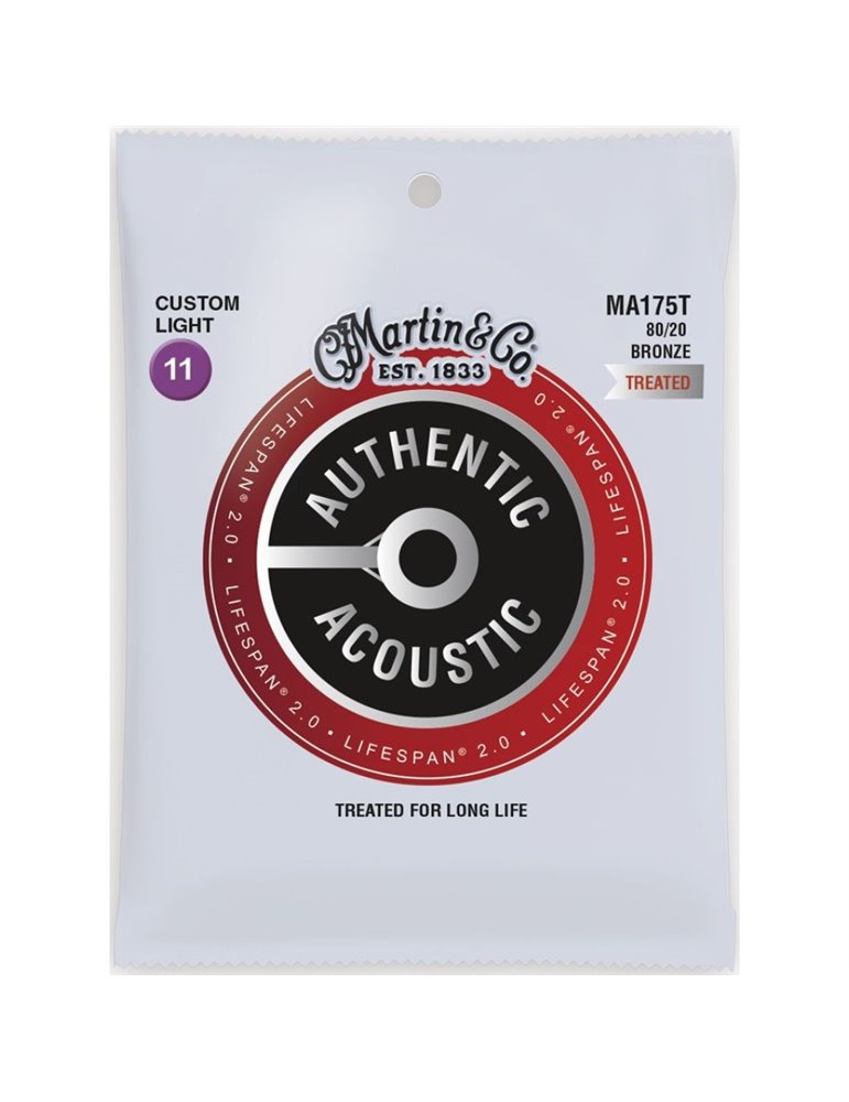 Juego Cuerdas Guitarra Acústica Martin MA-175T Lifespan 80/20 011-052
