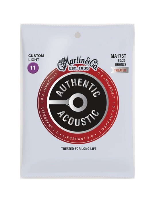 Juego Cuerdas Guitarra Acústica Martin MA-175T Lifespan 80/20 011-052